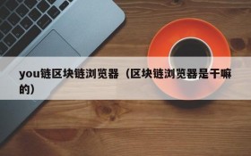 you链区块链浏览器（区块链浏览器是干嘛的）