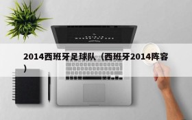 2014西班牙足球队(西班牙2014阵容)