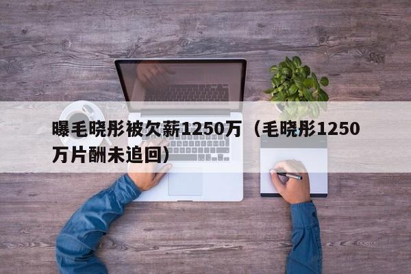 曝毛晓彤被欠薪1250万（毛晓彤1250万片酬未追回）