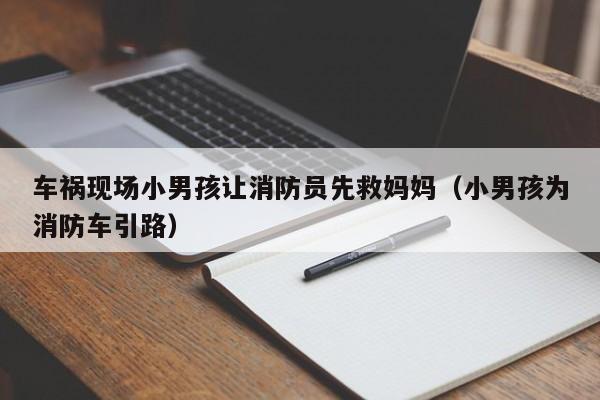 车祸现场小男孩让消防员先救妈妈（小男孩为消防车引路）