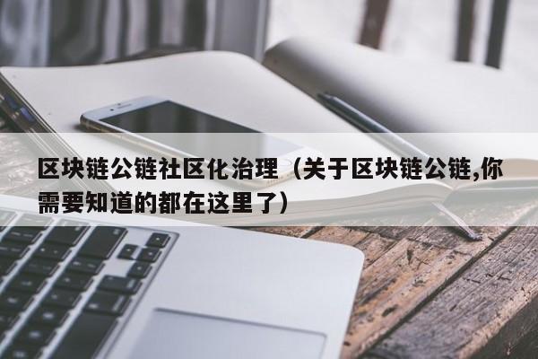区块链公链社区化治理（关于区块链公链,你需要知道的都在这里了）